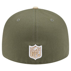 Philadelphia Eagles New Era Two-Tone Color Pack Split Panel 59FIFTY Fitted Hat Light Beige/Olive