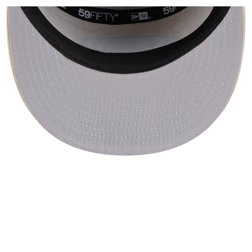 San Francisco 49ers New Era Two-Tone Color Pack Split Panel 59FIFTY Fitted Hat Light Beige/Olive