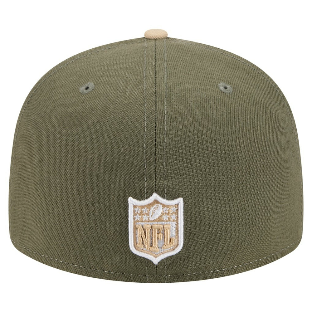 Baltimore Ravens New Era Color Pack Split Panel 59FIFTY Fitted Hat Light Beige/Olive