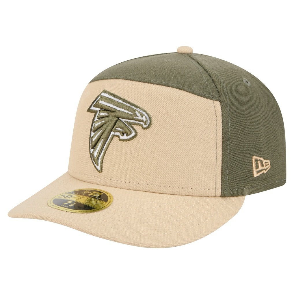 Atlanta Falcons New Era Color Pack Split Panel 59FIFTY Fitted Hat Light Beige/Olive