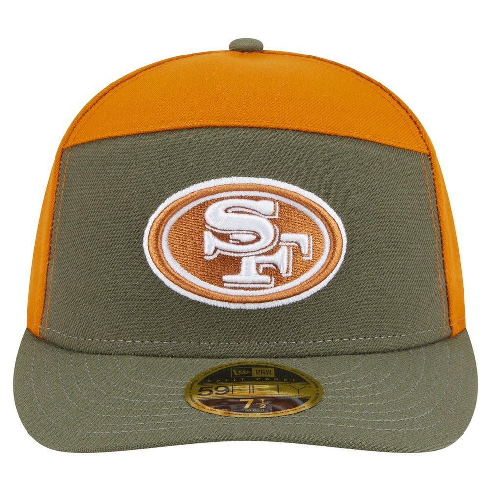 San Francisco 49ers New Era Two-Tone Color Pack Split Panel 59FIFTY Fitted Hat Olive/Brown