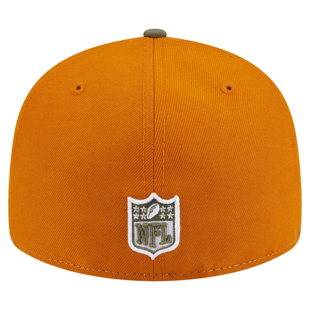 San Francisco 49ers New Era Two-Tone Color Pack Split Panel 59FIFTY Fitted Hat Olive/Brown