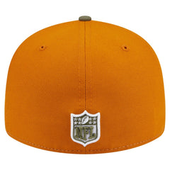 Miami Dolphins New Era Two-Tone Color Pack Split Panel 59FIFTY Fitted Hat Olive/Brown