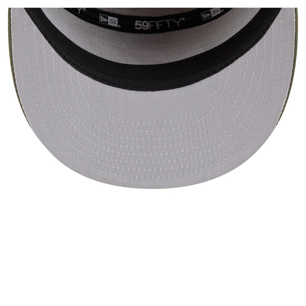 Miami Dolphins New Era Two-Tone Color Pack Split Panel 59FIFTY Fitted Hat Olive/Brown