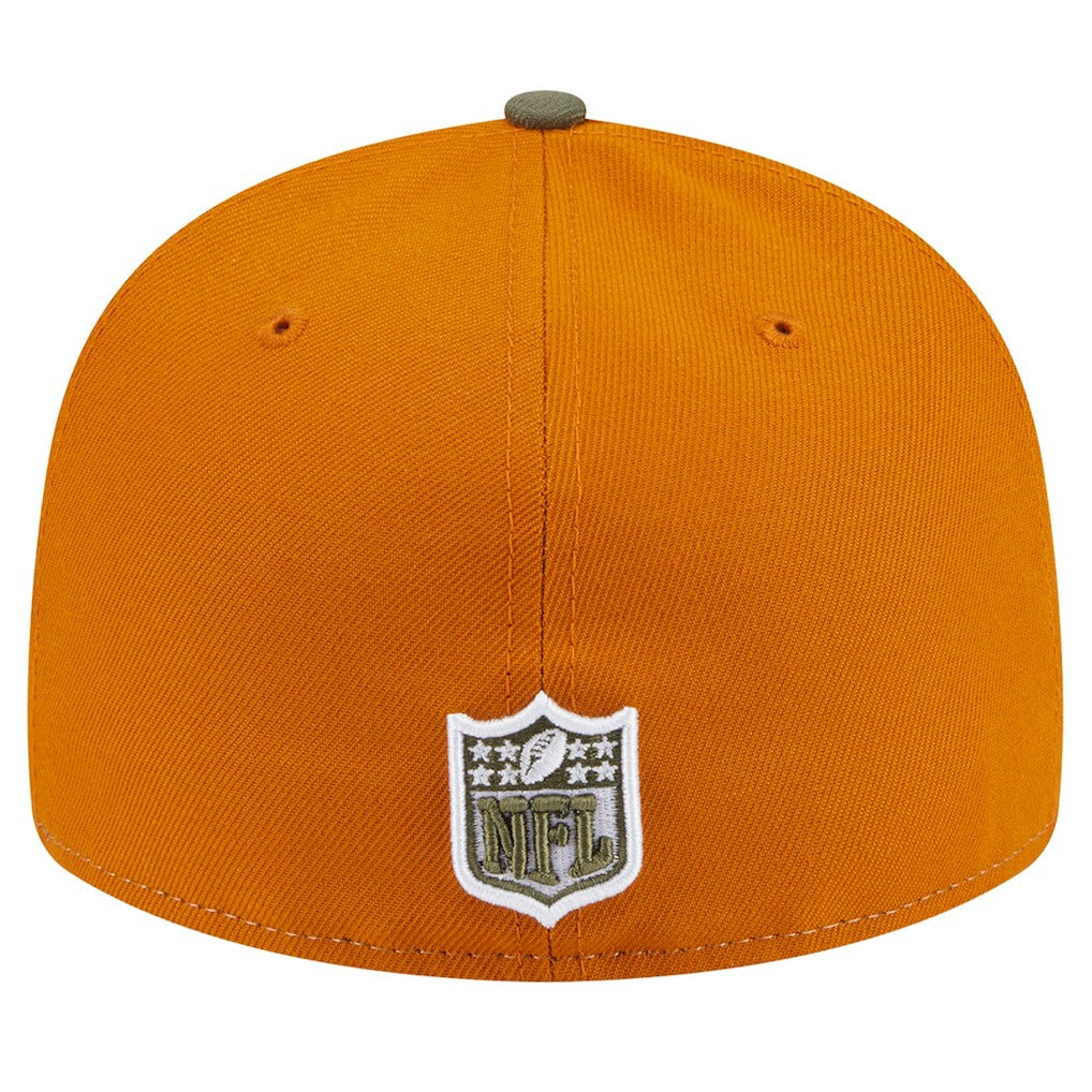 Las Vegas Raiders New Era Two-Tone Color Pack Split Panel 59FIFTY Fitted Hat Olive/Brown
