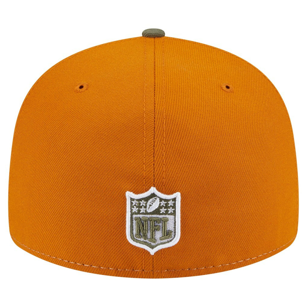 Detroit Lions New Era Two-Tone Color Pack Split Panel 59FIFTY Fitted Hat Olive/Brown