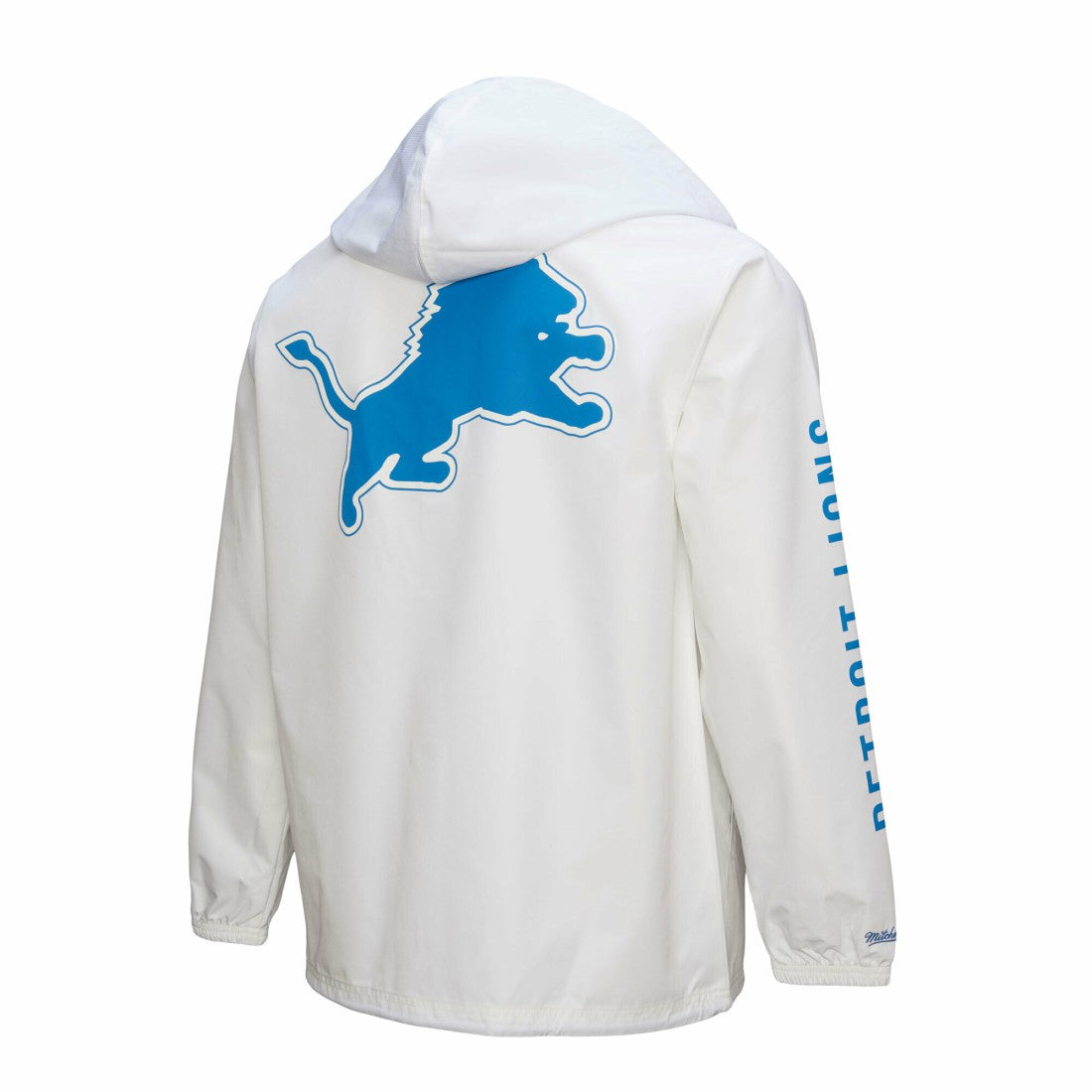 Detroit Lions Vintage Logo Coaches Full-Snap Hoodie Jacket White
