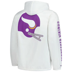 Minnesota Vikings Vintage Logo Coaches Full-Snap Hoodie Jacket White