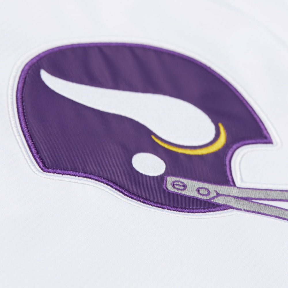 Minnesota Vikings Vintage Logo Coaches Full-Snap Hoodie Jacket White
