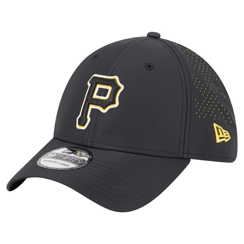 Pittsburgh Pirates New Era Night 39THIRTY Flex Hat - Black Hats