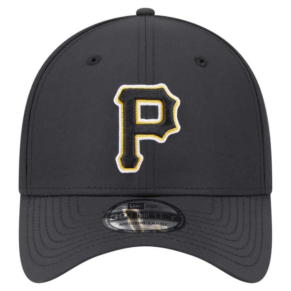 Pittsburgh Pirates New Era Night 39THIRTY Flex Hat - Black Hats