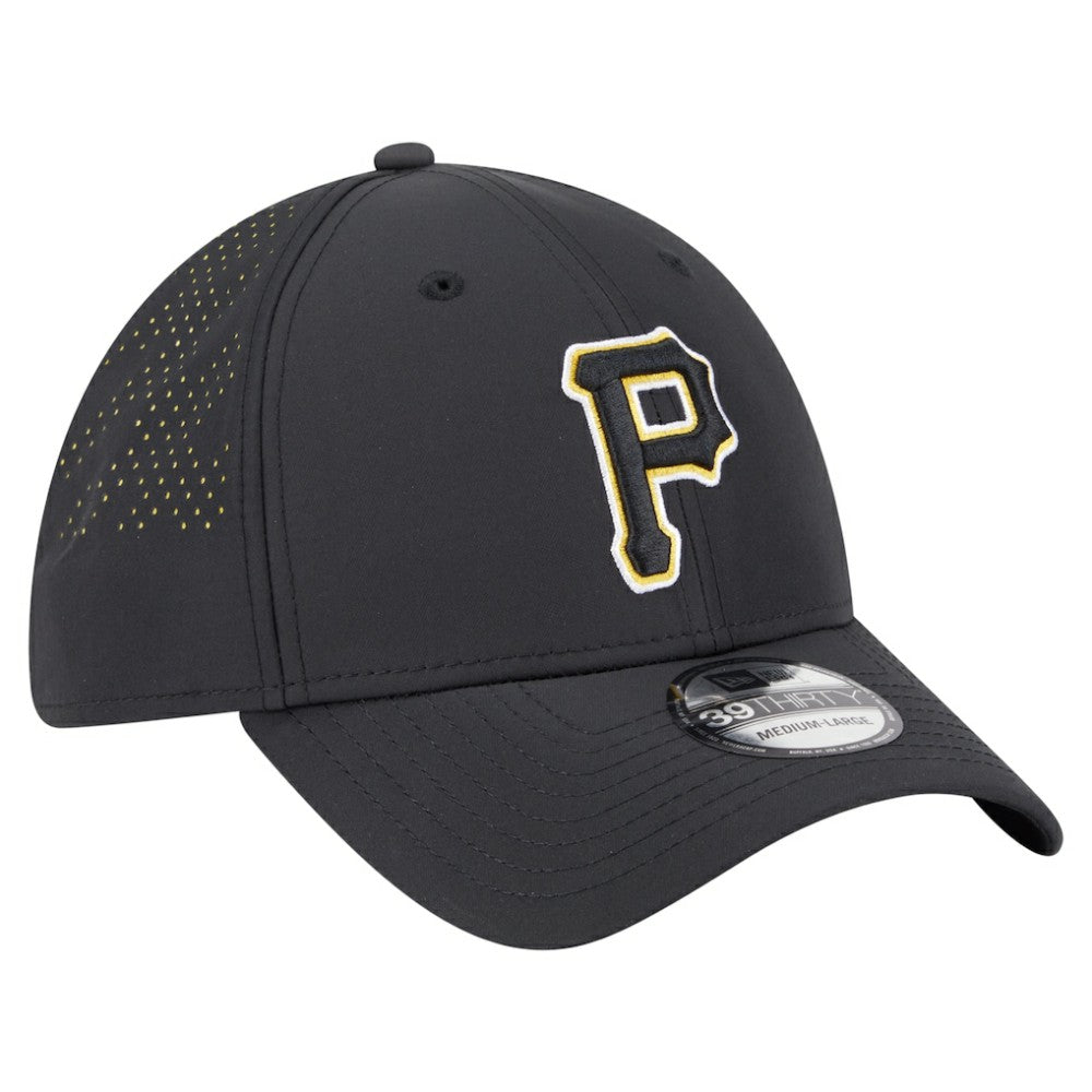 Pittsburgh Pirates New Era Night 39THIRTY Flex Hat - Black Hats