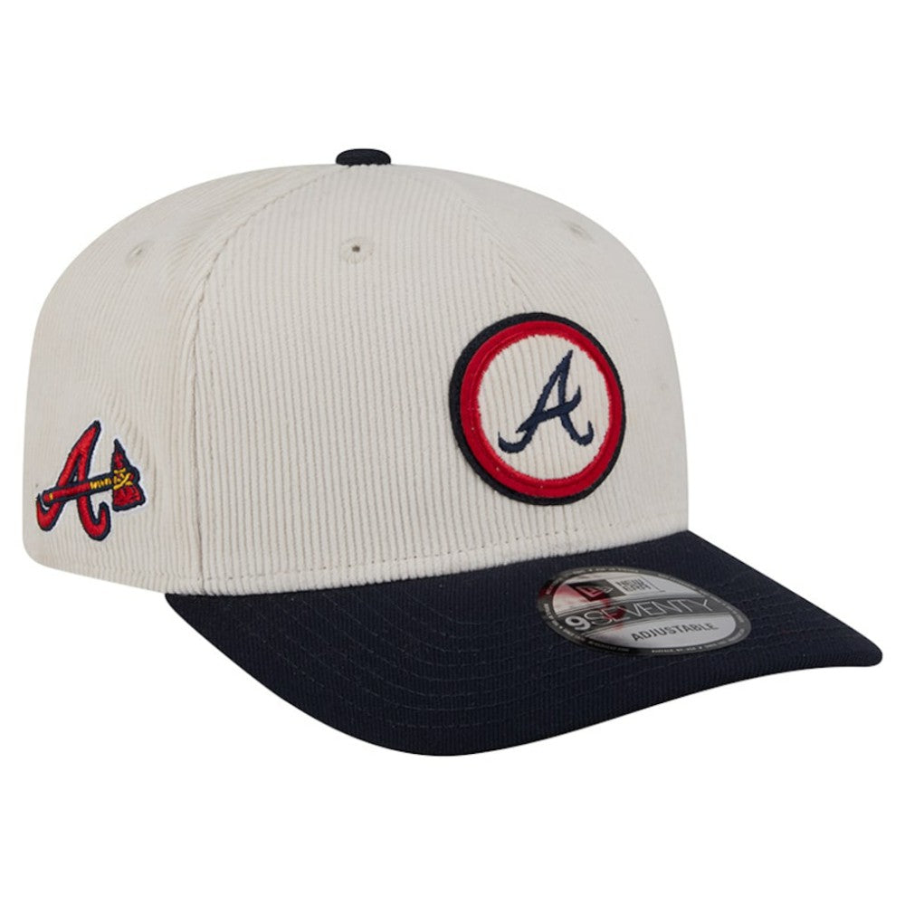 Atlanta Braves New Era Loyal 9SEVENTY Adjustable Hat - Cream Hats