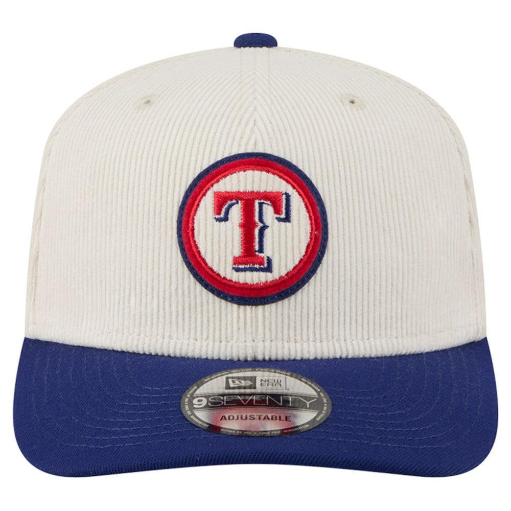 Texas Rangers New Era Loyal 9SEVENTY Adjustable Hat - Cream Hats