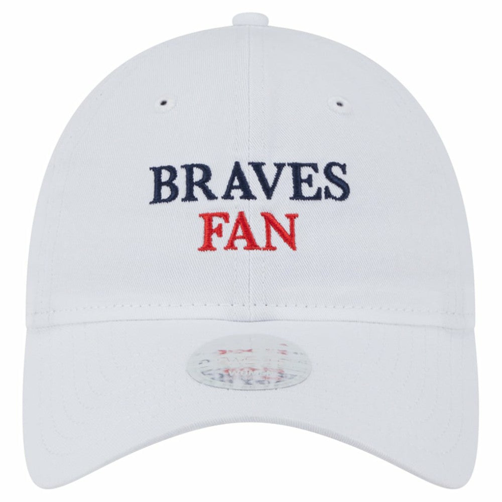 Atlanta Braves New Era Women's Team Fan 9TWENTY Adjustable Hat - White Hats