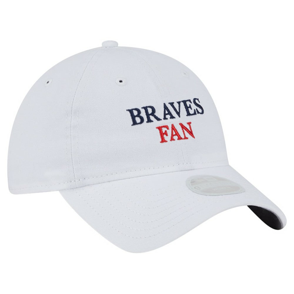 Atlanta Braves New Era Women's Team Fan 9TWENTY Adjustable Hat - White Hats