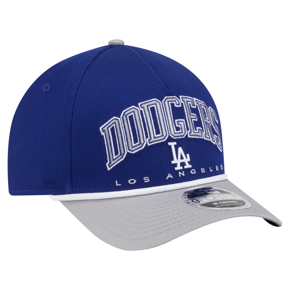 Los Angeles Dodgers New Era Arch 9FORTY A-Frame M-Crown Adjustable Hat - Royal/Gray Hats