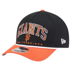 San Francisco Giants New Era Arch 9FORTY A-Frame M-Crown Adjustable Hat - Black/Orange Hats