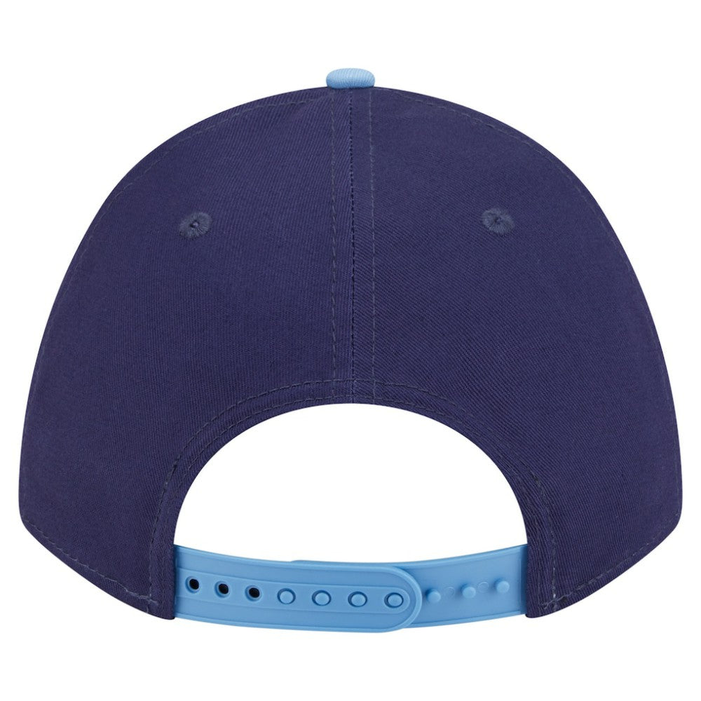 Tampa Bay Rays New Era Arch 9FORTY A-Frame M-Crown Adjustable Hat - Navy/Light Blue Hats