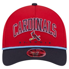 St. Louis Cardinals New Era Arch 9FORTY A-Frame M-Crown Adjustable Hat - Red/Navy Hats