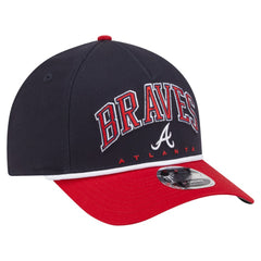 Atlanta Braves New Era Arch 9FORTY A-Frame M-Crown Adjustable Hat - Navy/Red Hats