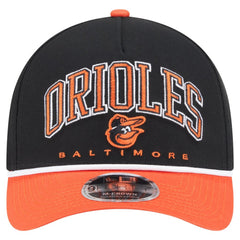 Baltimore Orioles New Era Arch 9FORTY A-Frame M-Crown Adjustable Hat - Black/Orange Hats