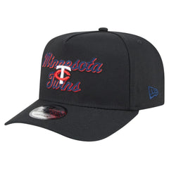 Minnesota Twins New Era Chainstitch 9FIFTY A-Frame Snapback Hat - Black Hats