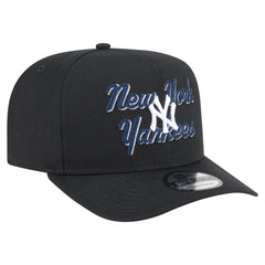 New York Yankees New Era Chainstitch 9FIFTY A-Frame Snapback Hat - Black Hats