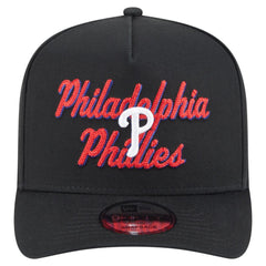 Philadelphia Phillies New Era Chainstitch 9FIFTY A-Frame Snapback Hat - Black Hats
