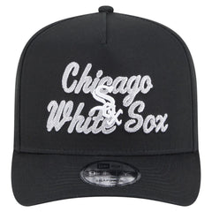 Chicago White Sox New Era Chainstitch 9FIFTY A-Frame Snapback Hat - Black Hats