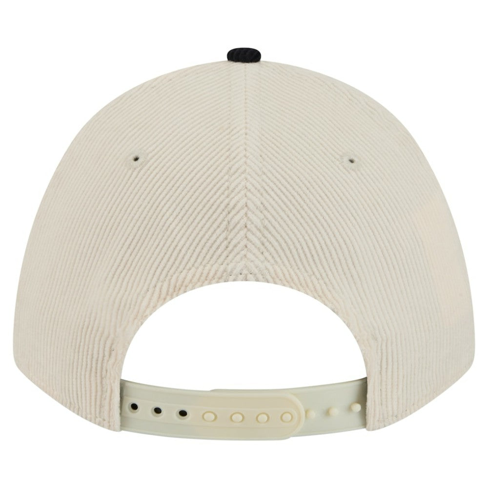 Boston Red Sox New Era Sided Corduroy 9FORTY A-Frame Adjustable Hat - Cream/Navy Hats