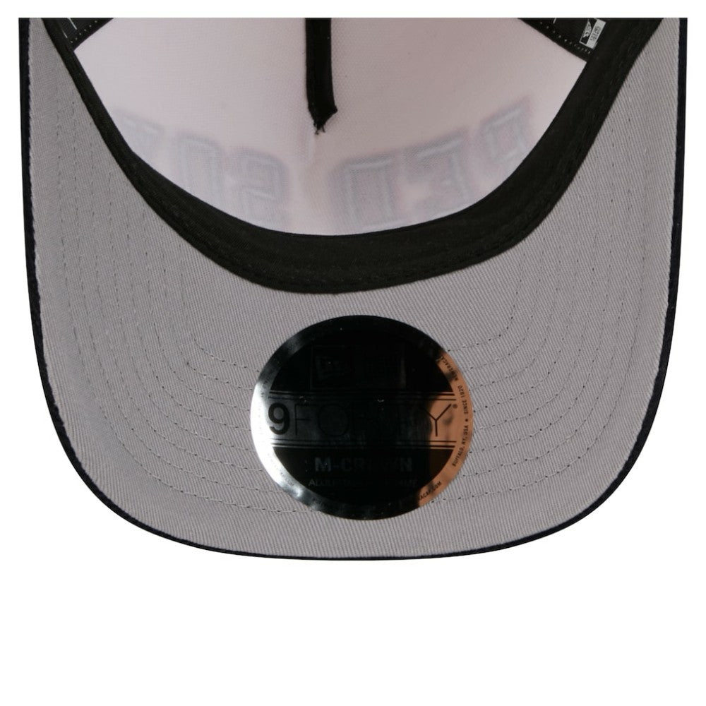 Boston Red Sox New Era Sided Corduroy 9FORTY A-Frame Adjustable Hat - Cream/Navy Hats