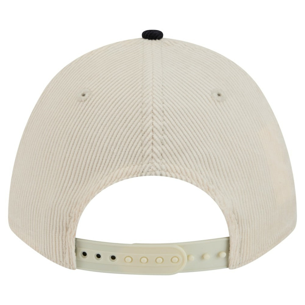 New York Yankees New Era Sided Corduroy 9FORTY A-Frame Adjustable Hat - Cream/Navy Hats