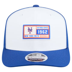 New York Mets New Era Established Patch 9SEVENTY Adjustable Hat - White/Royal Hats