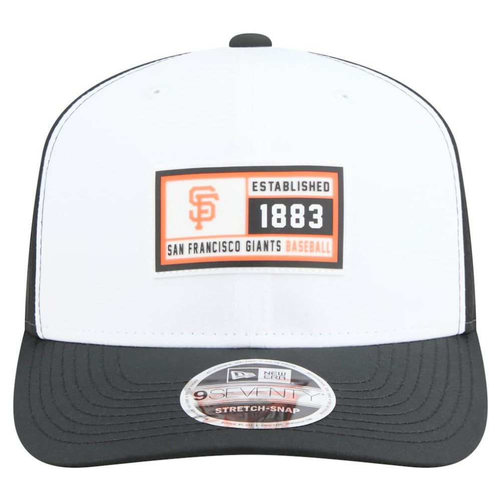 San Francisco Giants New Era Established Patch 9SEVENTY Adjustable Hat - White/Black Hats