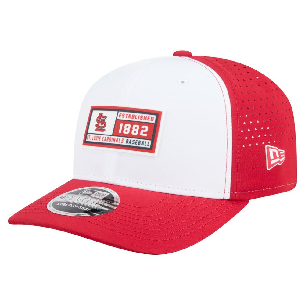 St. Louis Cardinals New Era Established Patch 9SEVENTY Adjustable Hat - White/Red Hats