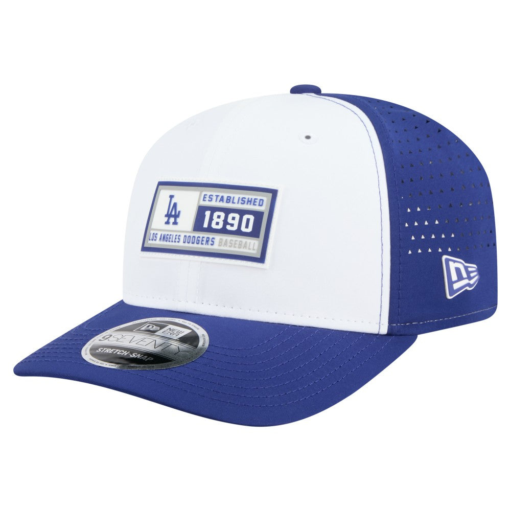 Los Angeles Dodgers New Era Established Patch 9SEVENTY Adjustable Hat - White/Royal Hats