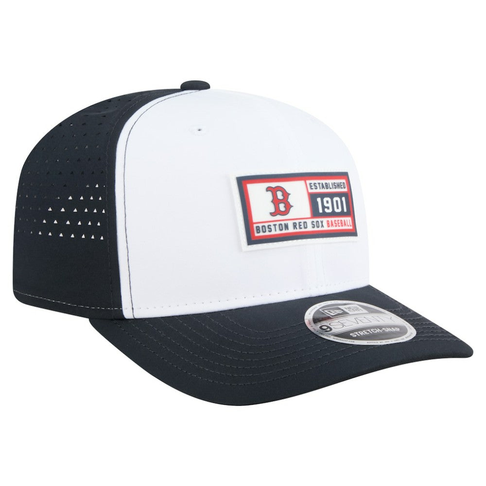 Boston Red Sox New Era Established Patch 9SEVENTY Adjustable Hat - White/Navy Hats