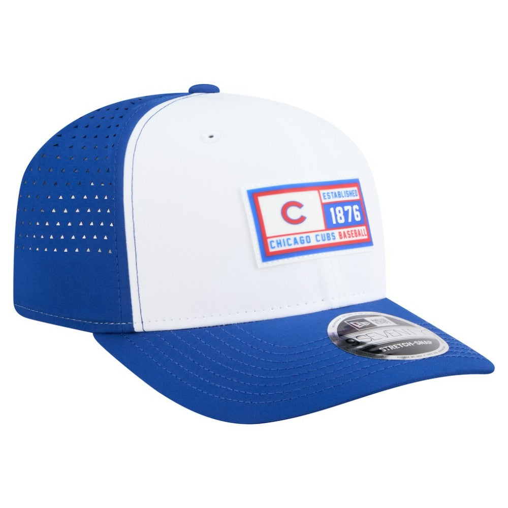 Chicago Cubs New Era Established Patch 9SEVENTY Adjustable Hat - White/Royal Hats