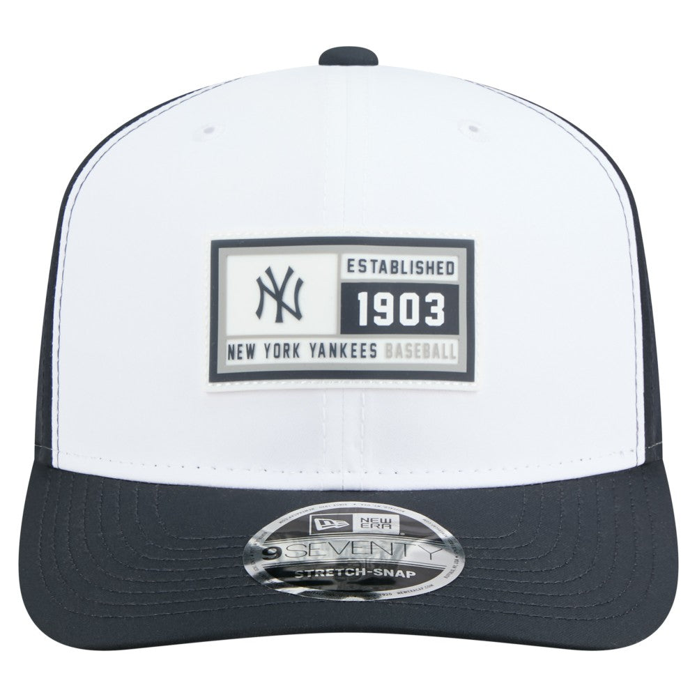 New York Yankees New Era Established Patch 9SEVENTY Adjustable Hat - White/Navy Hats