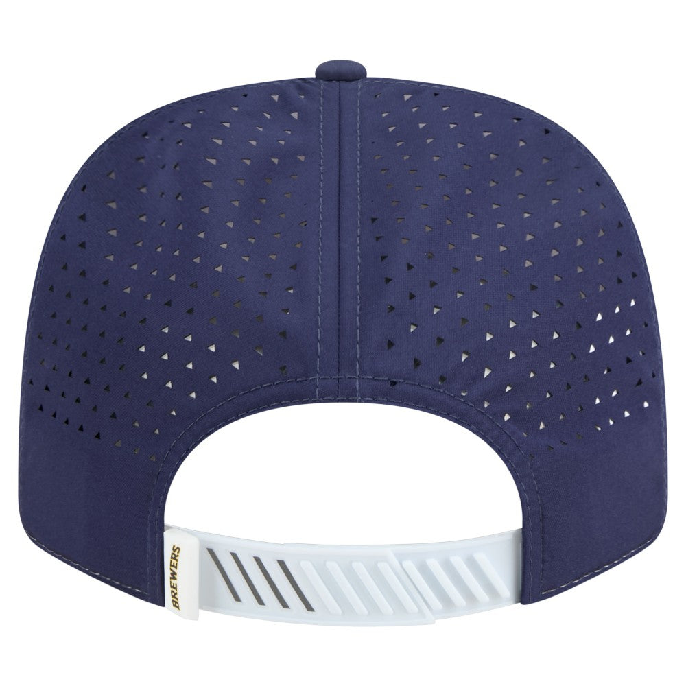 Milwaukee Brewers New Era Established Patch 9SEVENTY Adjustable Hat - White/Navy Hats