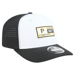 Pittsburgh Pirates New Era Established Patch 9SEVENTY Adjustable Hat - White/Black Hats