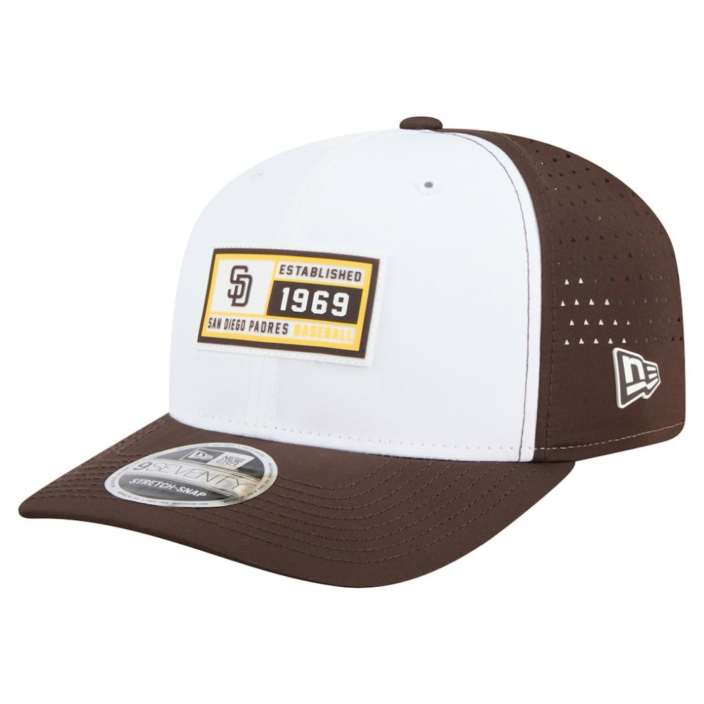 San Diego Padres New Era Established Patch 9SEVENTY Adjustable Hat - White/Brown Hats
