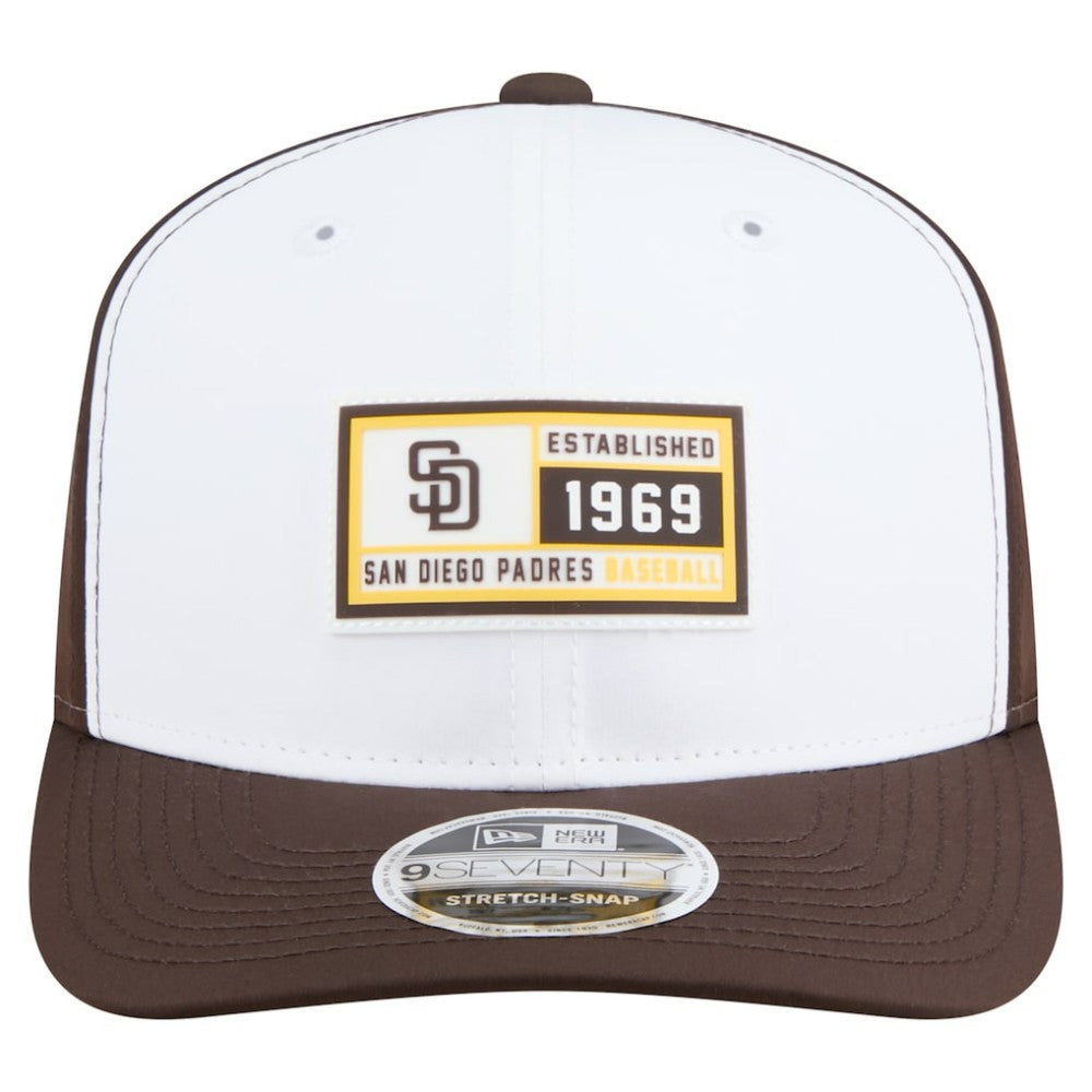 San Diego Padres New Era Established Patch 9SEVENTY Adjustable Hat - White/Brown Hats
