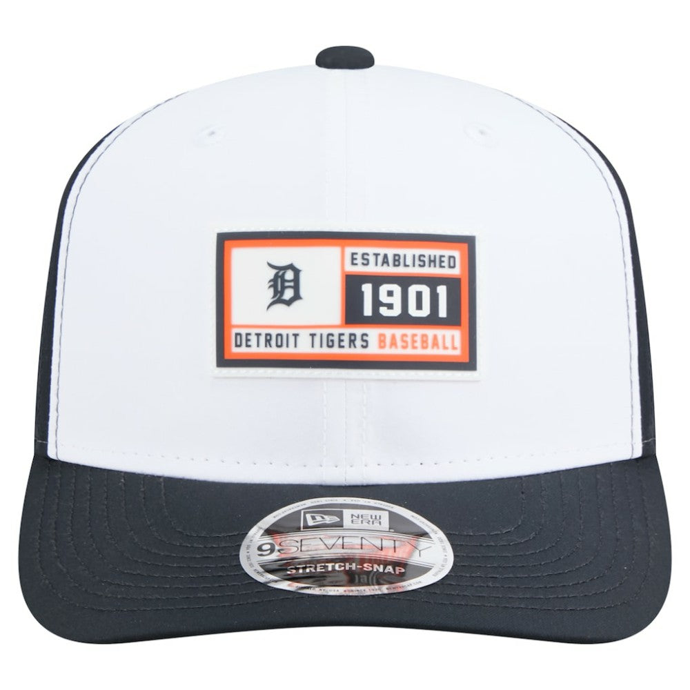 Detroit Tigers New Era Established Patch 9SEVENTY Adjustable Hat - White/Navy Hats