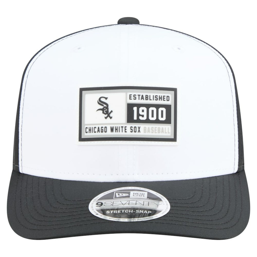 Chicago White Sox New Era Established Patch 9SEVENTY Adjustable Hat - White/Black Hats