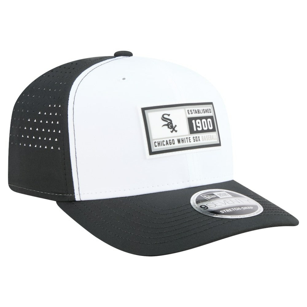 Chicago White Sox New Era Established Patch 9SEVENTY Adjustable Hat - White/Black Hats