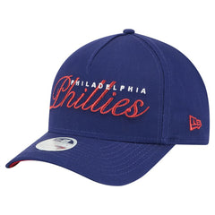 Philadelphia Phillies New Era Women's Metallic A-Frame 9FORTY Adjustable Hat - Royal Hats