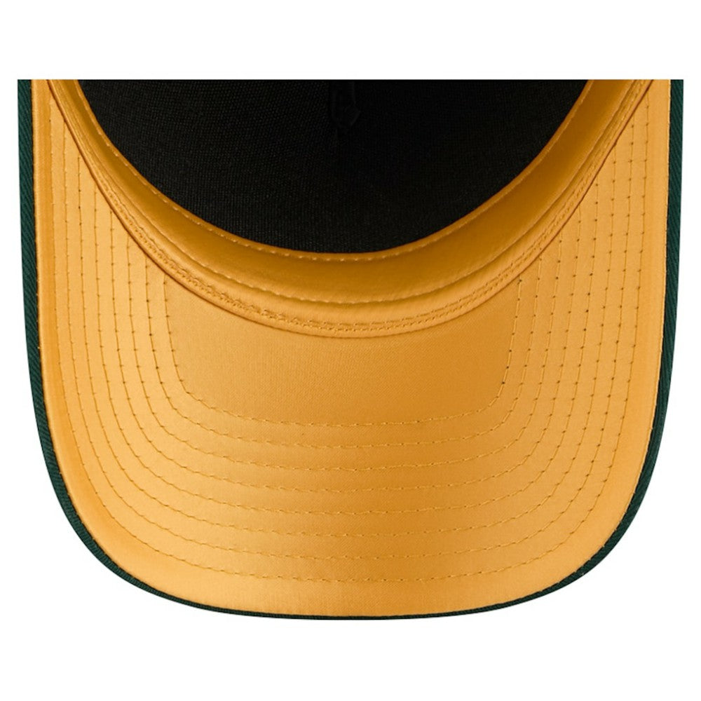 Athletics New Era Women's Metallic A-Frame 9FORTY Adjustable Hat - Green Hats