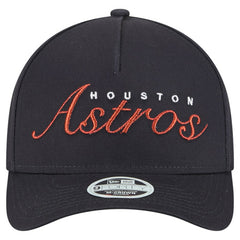 Houston Astros New Era Women's Metallic A-Frame 9FORTY Adjustable Hat - Navy Hats